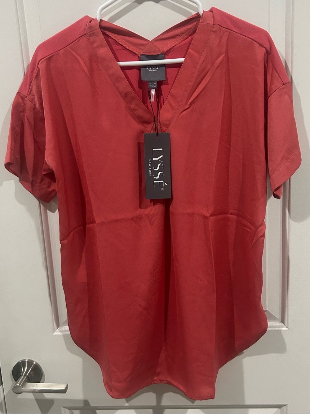 Lysse Coral V-Neck Women's Top